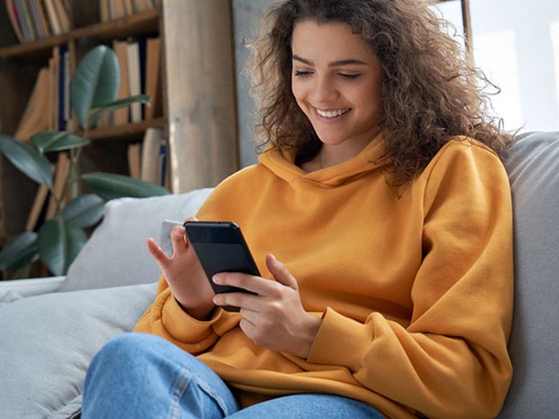 Vrouw met telefoon
