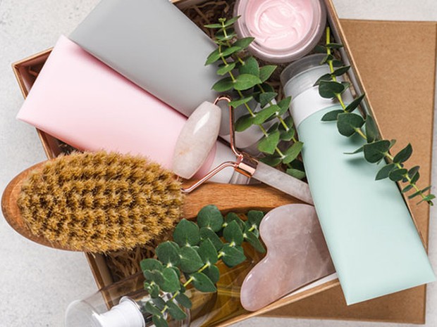 Doos cosmetica borstel eucalyptus zeep