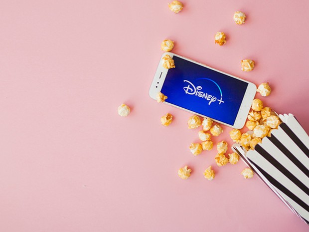 Disney Plus smartphone popcorn