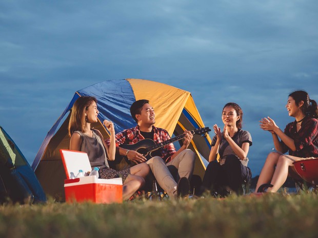 group festival camping tent