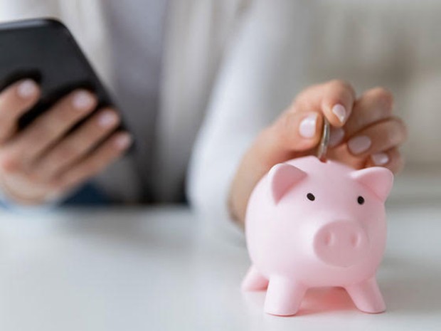 smartphone spaarvarken geld
